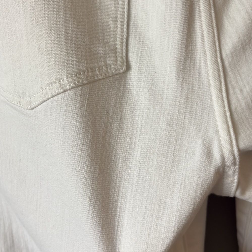 Madewell 9" High-Rise Skinny Pure White Denim Jeans Sz 32 - Picture 6 of 9